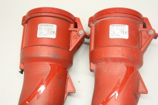 2x SET MENNEKES 14520 & Typ 4 32A 5-polig 6h 240/415V IP54 Stecker Kupplung 