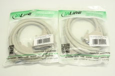 2x INLINE 37537 4043718002221 37pol 2m Kabel Serielle Verlängerung OVP