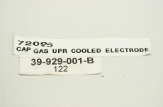 39-929-001 72095 CAP GAS UPR COOLED ELECTRODE for Tegal OVP