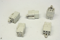 5x HARTING HANQ5/0-F HANQ5/0F 6-polig 690V 6A 4kV Steckverbinder-Einsatz