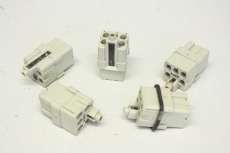 5x HARTING HANQ5/0-F HANQ5/0F 6-polig 600V 20A Stecker Buchseneinsatz