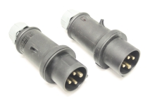 2x MENNEKES 153A 16A 3P 7h 480-500V IP44 Stecker Kupplung 