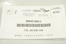 2x LEGACYSEMI TGL-80-200-144 TGL80200144 BUSH BALL 3/8ID 1/20D 7/8L,4 OVP