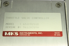 MKS 600 Series 651CD2S1B 39834 651C Pressure Throttle Valve Controller  