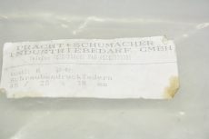 6x PRACHT+SCHUMACHER 4S/25X38MM 25x38mm Schraubendruck Feder OVP