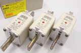 3x SIBA NH1 200A 500V 2000313.200 NH Sicherungseinsatz 2000313.200