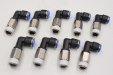 9x FESTO QSLL-B-3/8-10-10 R3/8 Ø10mm Winkel Einschraubverschraubung
