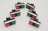 6x  Drucktaster 2 fach on off I 0 Doppeldrucktaster  