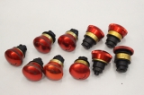 10x Ø37mm Rot Drucktaster 