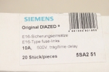 20x SIEMENS 5SA251 DIAZED 10A 500V NDz Sicherungseinsatz OVP