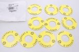 10x SCHNEIDER ELECTRIC  ZBY 9130  Schalter Notaus Plakette Schild OVP
