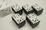 5x EATON  4-polig 4 Ö Schraubklemmen Hilfskontaktblock 04DILE OVP