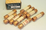 9x BUSSMANN TEN TRON Rectifier KAB 1 250V Kapselsicherung KAB1 OVP