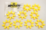9x MÄDLER  60509224 Klauenkupplung Zahnkranz gelb 92 Shore A 60509224 OVP
