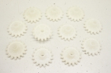 11x  53mm Zahnrad Stirnrad plastik Kunstoff 10