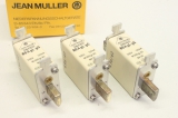 3x JEAN MÜLLER N5014150 DIN43620 80A gL-gG 500V 120kA NH Sicherungseinsatz OVP