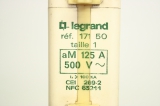 3x LEGRAND 17155 125 500 1 100 171 50 aM 125A 500V  NH Sicherungseinsatz Blade 