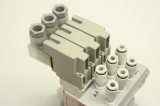 3x SMC SY5240-5DZ-Q SY52405DZQ 24V 0.15-0.7MPa Wege Elektro Magnetventil Block 
