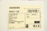3x SIEMENS 3NA3136 160A 500V NH1 3NA3 136 NH Sicherungseinsatz OVP