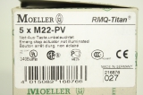 5x KLÖCKNER MOELLER M22-PV 4015082168766 Not Aus Pilztaster OVP