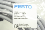 3x FESTO KMEB-1-24-5-LED 151689 1-24-5-LED 24V 5m Steckdosenleitung OVP