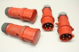 2x SET MENNEKES 14520 & Typ 4 32A 5-polig 6h 240/415V IP54 Stecker Kupplung 
