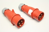 2x MENNEKES 252 16A 3P 380-415V 6h IP44 Stecker Kupplung 