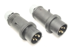 2x MENNEKES 153A 16A 3P 7h 480-500V IP44 Stecker Kupplung 