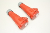 2x MENNEKES 514 16A 400V 16A-6h Stecker Kupplung 