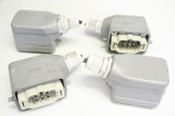 4x HARTING 09330062601 6-polig Industriesteckverbinder Haube Stifteinsatz