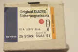 25x SIEMENS 5SA151 DIAZED 10A 500V NDz Sicherungseinsatz 