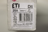 25x ETI 002312407 DII 25A 500V Sicherungseinsatz Fuse Links 3838895000082 OVP