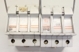 2x LEGRAND 01268 10x38 Sicherung Sockel Sicherungshalter 3 polig 500V 