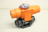 GEORG FISCHER 343 DN32 PVC-U FPM Kugelhahn pneumatischer Stellantrieb 