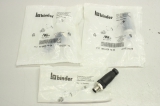 3x BINDER  99 0429 14 04 M12 4pol  Stecker Kabelstecker  4112286618 OVP
