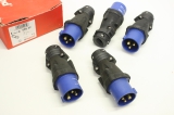 5x LEGRAND 520 52 2P 16A 200/250V 6h Hypra 520 52 2P+E Stecker Kupplung  OVP