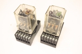 2x HPPS 3U AGCD0 3UAGCD0 24V 10A 250V Relais mit Sockel 