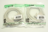 2x INLINE 37537 4043718002221 37pol 2m Kabel Serielle Verlängerung OVP